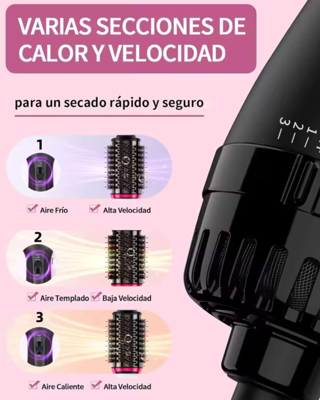 Cepillo Secador Pro 3 en 1