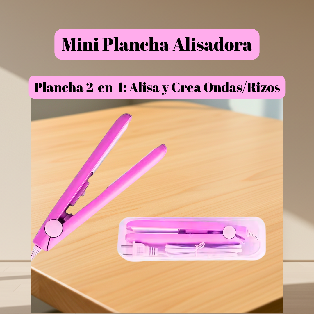 GLOWN Style Essentials Kit 3 en 1 | Rizador + Mini Plancha + Cepillo Inalámbricos