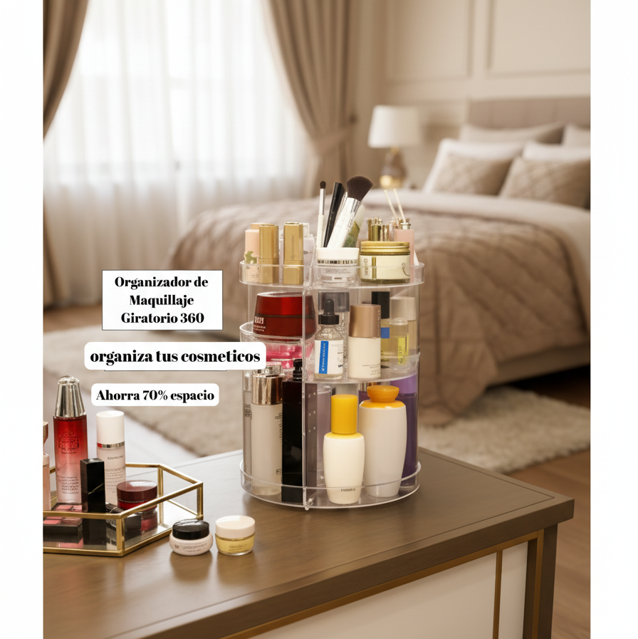 Organizador de Maquillaje Giratorio 360