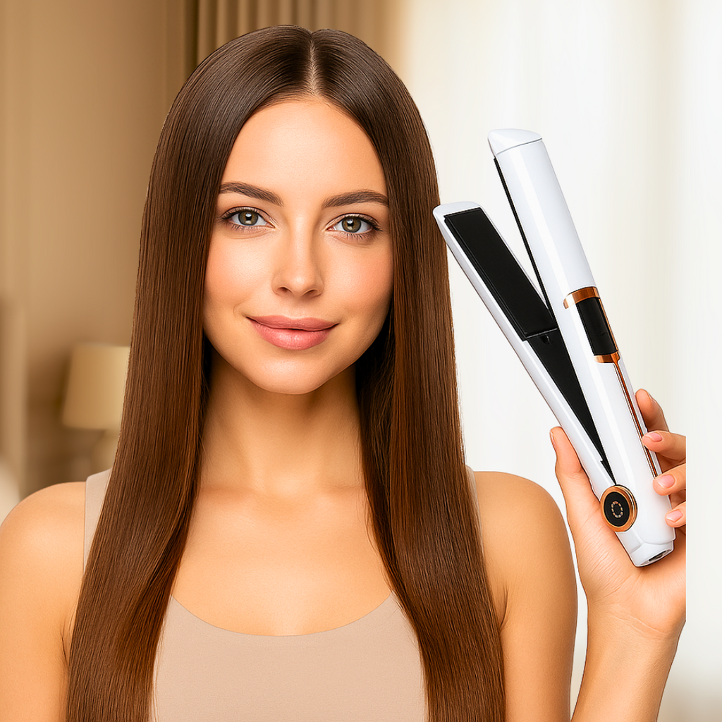 Plancha de pelo inalámbrica 2 en 1